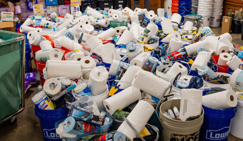 Flood Relief Much Out buckets Ark of Highland Lakes Texas