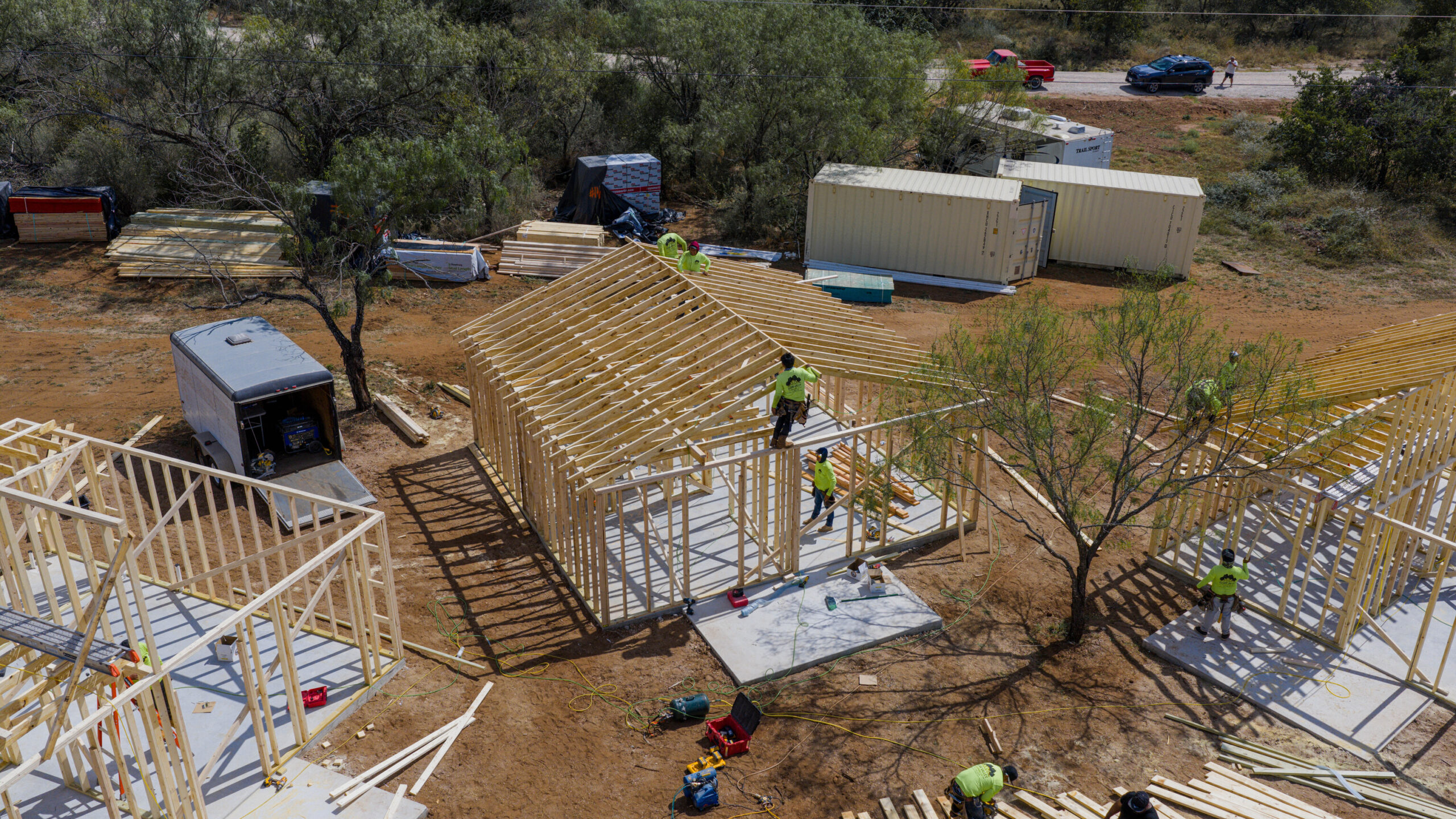 Valley View Cabin Framing Ark of Highland Lakes