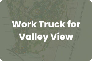 Hero banner announcing 'Work Truck for Valley View' over a map background.
